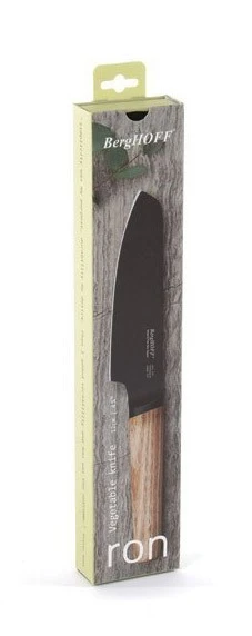 BergHOFF Ron Titan Ash Wood Vegetable Knife 12cm - Black Titanium Coating 5 BergHOFF Ron Titan Ash Wood Vegetable Knife 12cm - Black Titanium Coating - Image 3