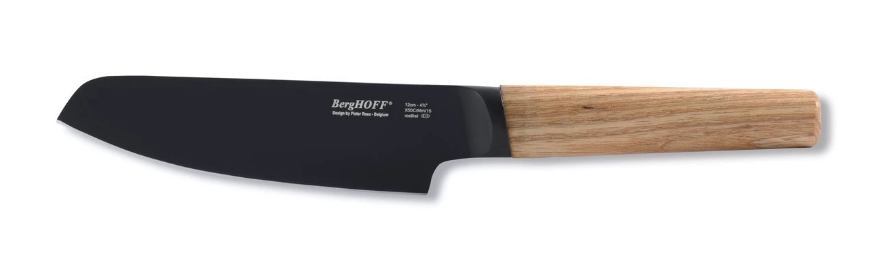 BergHOFF Ron Titan Ash Wood Vegetable Knife 12cm - Black Titanium Coating 3 BergHOFF Ron Titan Ash Wood Vegetable Knife 12cm - Black Titanium Coating