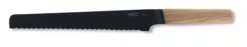 BergHOFF Ron Titan Ash Wood Bread Knife 23cm - Black Titanium Coating