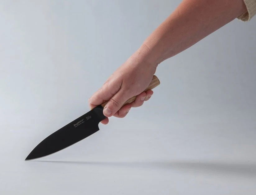 BergHOFF Ron Titan Ashwood Chef Knife 13cm - Black Titanium Coating 4 BergHOFF Ron Titan Ashwood Chef Knife 13cm - Black Titanium Coating - Image 2