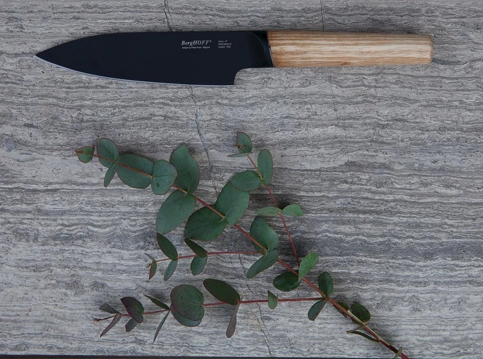 BergHOFF Ron Titan Ashwood Chef Knife 13cm - Black Titanium Coating 7 BergHOFF Ron Titan Ashwood Chef Knife 13cm - Black Titanium Coating - Image 5