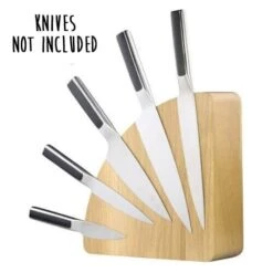 Bisbell Magnetic Knife Block Made Of Oak Wood -CHEF KNIVES Store bisbell magnetic knife block oak wood 1