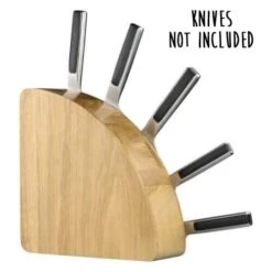 Bisbell Magnetic Knife Block Made Of Oak Wood -CHEF KNIVES Store bisbell magnetic knife block oak wood 2