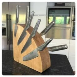 Bisbell Magnetic Knife Block Made Of Oak Wood -CHEF KNIVES Store bisbell magnetic knife block oak wood 4