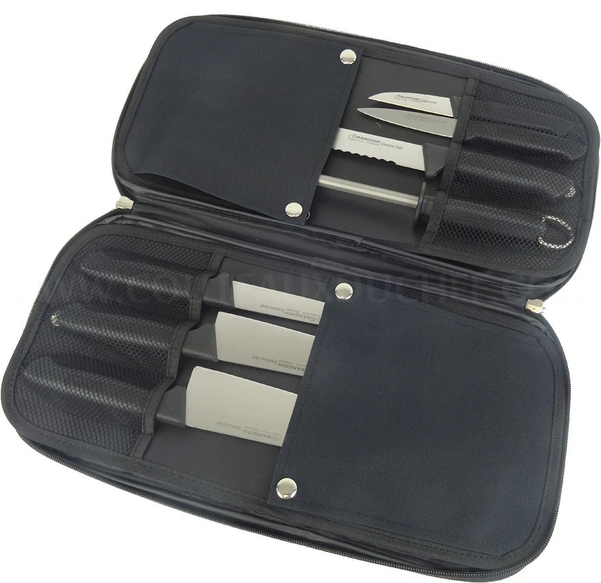 FISCHER Creative Chef Profesional Knife Bag With 6 Knives + 1 Sharpener Steel 3 FISCHER Creative Chef Profesional Knife Bag With 6 Knives + 1 Sharpener Steel