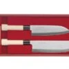 JAKU 2-piece Japanese Knife Set : Nakiri Knife + Santoku Knife -CHEF KNIVES Store jaku 2 piece japanese knife set nakiri santoku