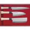 Jaku 3-piece Japanese Knife Set : Nakiri + Deba + Sashimi -CHEF KNIVES Store jaku 3 piece japanese knife set nakiri deba sashimi