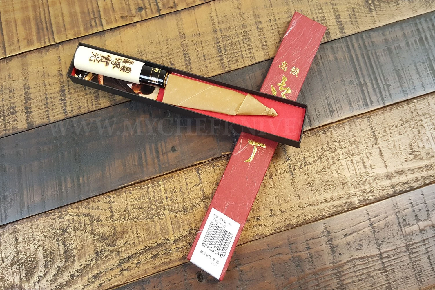 Jikko Tokusei Japanese Kaisaki Knife 12cm Nihon Steel Blade, Magnolia Wood Handle 4 Jikko Tokusei Japanese Kaisaki Knife 12cm Nihon Steel Blade, Magnolia Wood Handle - Image 2