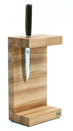 Kai C-shaped Knife Block - Made Of Oak Wood -CHEF KNIVES Store kai c shaped knife block made of oak wood 3