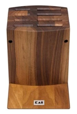 Kai Empty Knife Block For 8 Kitchen Knives - Walnut Wood 6 Kai Empty Knife Block For 8 Kitchen Knives - Walnut Wood -CHEF KNIVES Store kai empty knife block 8 kitchen knives walnut wood 1