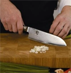 Kai Shun Classic Santoku Knife 18cm - Damascus Steel Blade -CHEF KNIVES Store kai shun classic santoku knife 18cm damascus blade 1