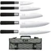 KAI Wasabi Black Knife Bag With 5 Knives EUROPE -CHEF KNIVES Store kai wasabi black knife bag 5 knives europe