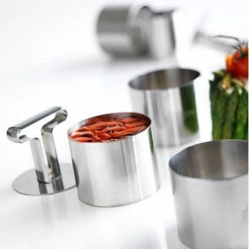 PATISSE Set Of 3 Stainless Steel Cake Rings 9cm + Tamper 4 PATISSE Set Of 3 Stainless Steel Cake Rings 9cm + Tamper - Image 2