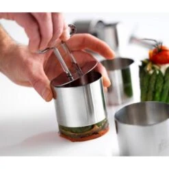 PATISSE Set Of 3 Stainless Steel Cake Rings 9cm + Tamper 7 PATISSE Set Of 3 Stainless Steel Cake Rings 9cm + Tamper -CHEF KNIVES Store patisse 3 piece cake ring set tamper 2