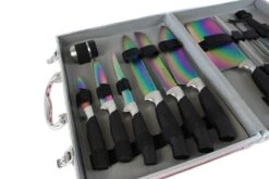 Pradel Excellence 12- Piece Knife Case - Blades With Titanium Coating -CHEF KNIVES Store pradel excellence 12 piece knife case blades titanium coating 2