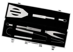 Pradel Excellence 3-piece Barbecue Tool Set With Metallic Case -CHEF KNIVES Store pradel excellence 3 piece barbecue tool set metallic case 2