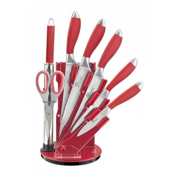 Pradel Excellence 7-piece Knife Block Set - Red Handles 3 Pradel Excellence 7-piece Knife Block Set - Red Handles