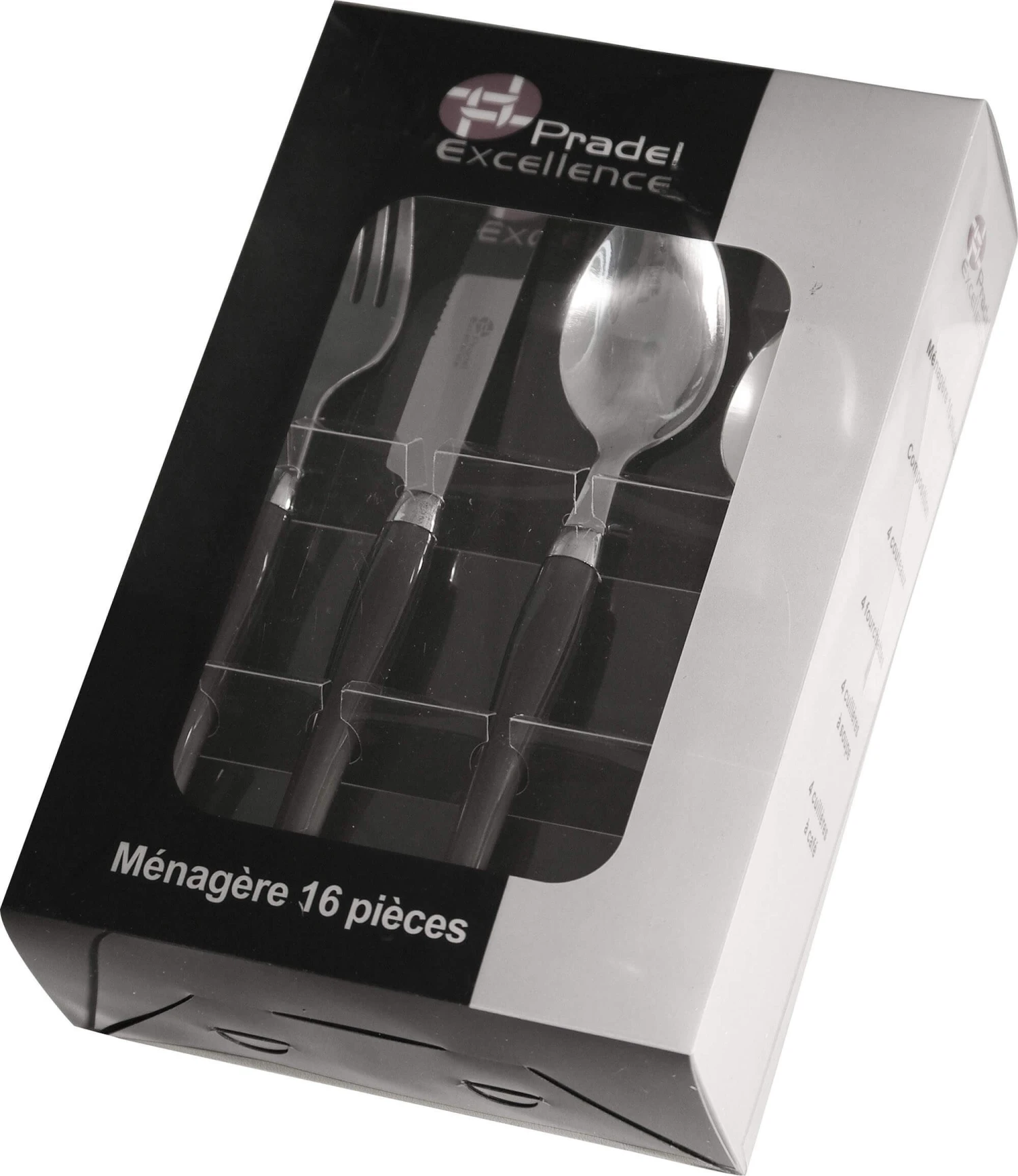 Pradel Excellence Manoir 16-Piece Cutlery Set - Black Handles 4 Pradel Excellence Manoir 16-Piece Cutlery Set - Black Handles - Image 2