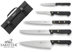 SABATIER 5-piece Kitchen Knife Bag - Stainless Steel Blades And POM Handles