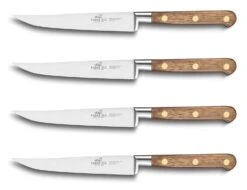 Sabatier Perigord 4-piece Steak Knife Set 13cm Walnut Wood Handles