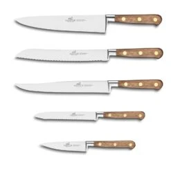 Sabatier Perigord Knife Block With 5 Kitchen Knives - Walnut Wood Handles -CHEF KNIVES Store sabatier perigord knife block 5 kitchen knives walnut wood handles 1
