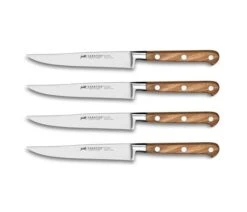 Sabatier Provençao 4-piece Steak Knife Set 100% Forged Blades 13cm -CHEF KNIVES Store sabatier provencao 4 piece steak knife set 1