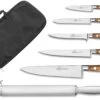 Sabatier Provençao 5-piece Knife Set + 1 Sharpening Steel + Knife Bag -CHEF KNIVES Store sabatier provencao 5 piece knife set 1 sharpening steel knife bag