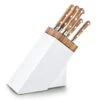 Sabatier Provençao White Knife Block With 5 Kitchen Knives - Olive Wood Handles 2 Sabatier Provençao White Knife Block With 5 Kitchen Knives - Olive Wood Handles -CHEF KNIVES Store sabatier provencao white knife block 5 kitchen knives olive wood handles