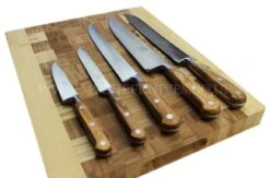 Sabatier Provençao White Knife Block With 5 Kitchen Knives - Olive Wood Handles -CHEF KNIVES Store sabatier provencao white knife block 5 kitchen knives olive wood handles 2