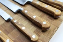 Sabatier Provençao White Knife Block With 5 Kitchen Knives - Olive Wood Handles -CHEF KNIVES Store sabatier provencao white knife block 5 kitchen knives olive wood handles 4