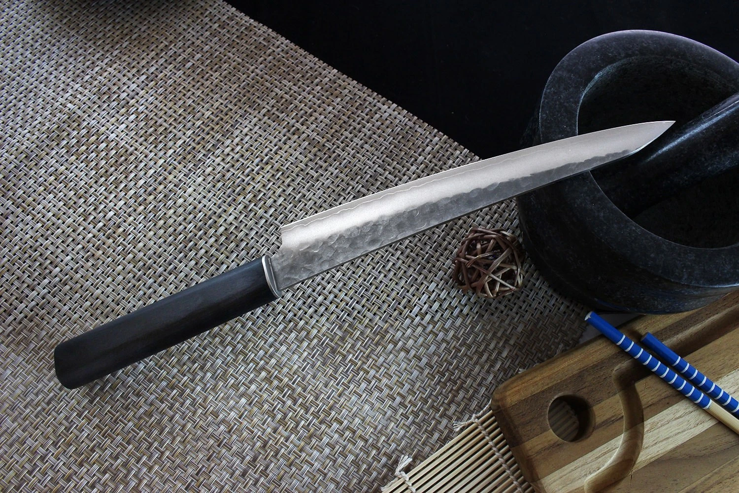 Shizu Hamono Yamato Hammered Yanagiba Knife 20cm 6 Shizu Hamono Yamato Hammered Yanagiba Knife 20cm - Image 4