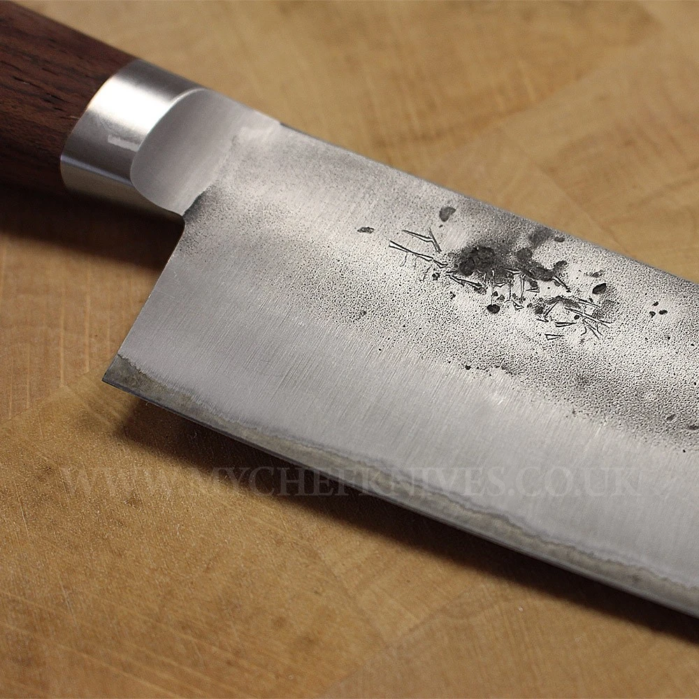 Tadafusa Nashiji Bubinga Chef Knife 18cm - Wooden Handle 4 Tadafusa Nashiji Bubinga Chef Knife 18cm - Wooden Handle - Image 2