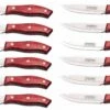 Tramontina Jumbo 12-piece Steak Knife Set With Red Polywood Handles 1 Tramontina Jumbo 12-piece Steak Knife Set With Red Polywood Handles -CHEF KNIVES Store tramontina jumbo 12 piece steak knife set red polywood handle