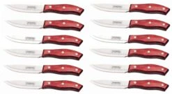 Tramontina Jumbo 12-piece Steak Knife Set With Red Polywood Handles