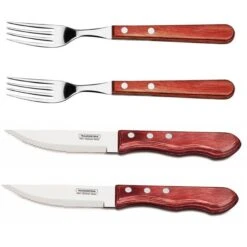 Tramontina Jumbo Tableware Set Of 2 Forks + 2 Steak Knives 13cm -CHEF KNIVES Store tramontina jumbo tableware set 2 forks 2 steak knives 13cm 1