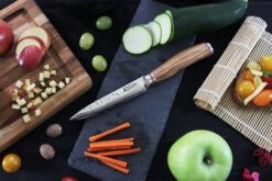 Wusaki Damas VG10 Set With 5 Kitchen Knives + 1 Roll Bag -CHEF KNIVES Store wusaki damas vg10 set 5 kitchen knives 1 roll bag 6