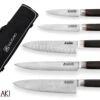 Wusaki Ebony VG10 Set With 5 Kitchen Knives + 1 Roll Bag -CHEF KNIVES Store wusaki ebony vg10 set 5 kitchen knives 1 roll bag