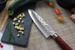 Wusaki Pakka X50 Santoku Knife 17cm Pakkawood Handle -CHEF KNIVES Store wusaki pakka x50 santoku knife 17cm pakkawood handle 2