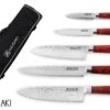 Wusaki Pakka X50 Set With 5 Kitchen Knives + 1 Roll Bag 2 Wusaki Pakka X50 Set With 5 Kitchen Knives + 1 Roll Bag -CHEF KNIVES Store wusaki pakka x50 set 5 kitchen knives 1 roll bag