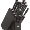 Wusthof Classic 12-piece Knife Block Made Ash Wood In Black Colour -CHEF KNIVES Store wusthof classic 12 piece knife block