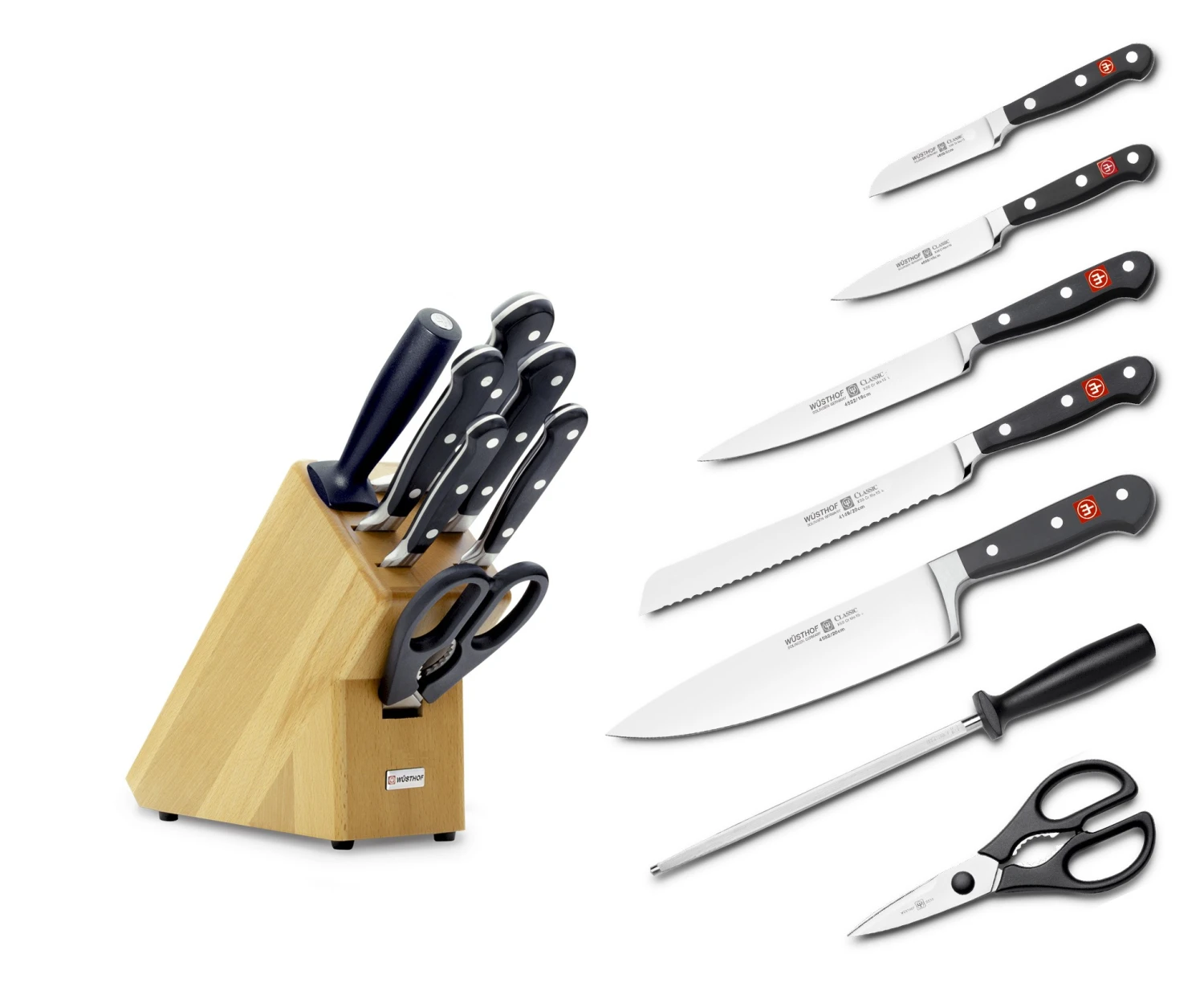 Wusthof Classic 7-piece Knife Block Natural Coloured Beech Wood 4 Wusthof Classic 7-piece Knife Block Natural Coloured Beech Wood - Image 2